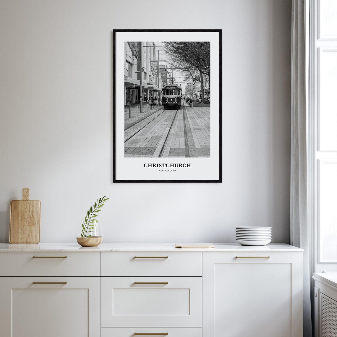 Christchurch New Zealand Historic City Tour Tram Street Poster - Image 2