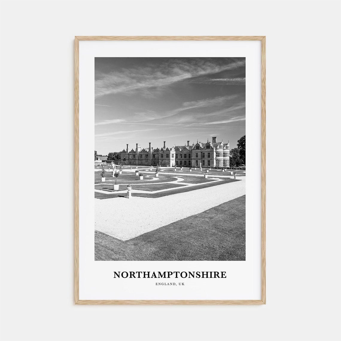Northamptonshire Historic Stately Home and Formal Gardens Poster