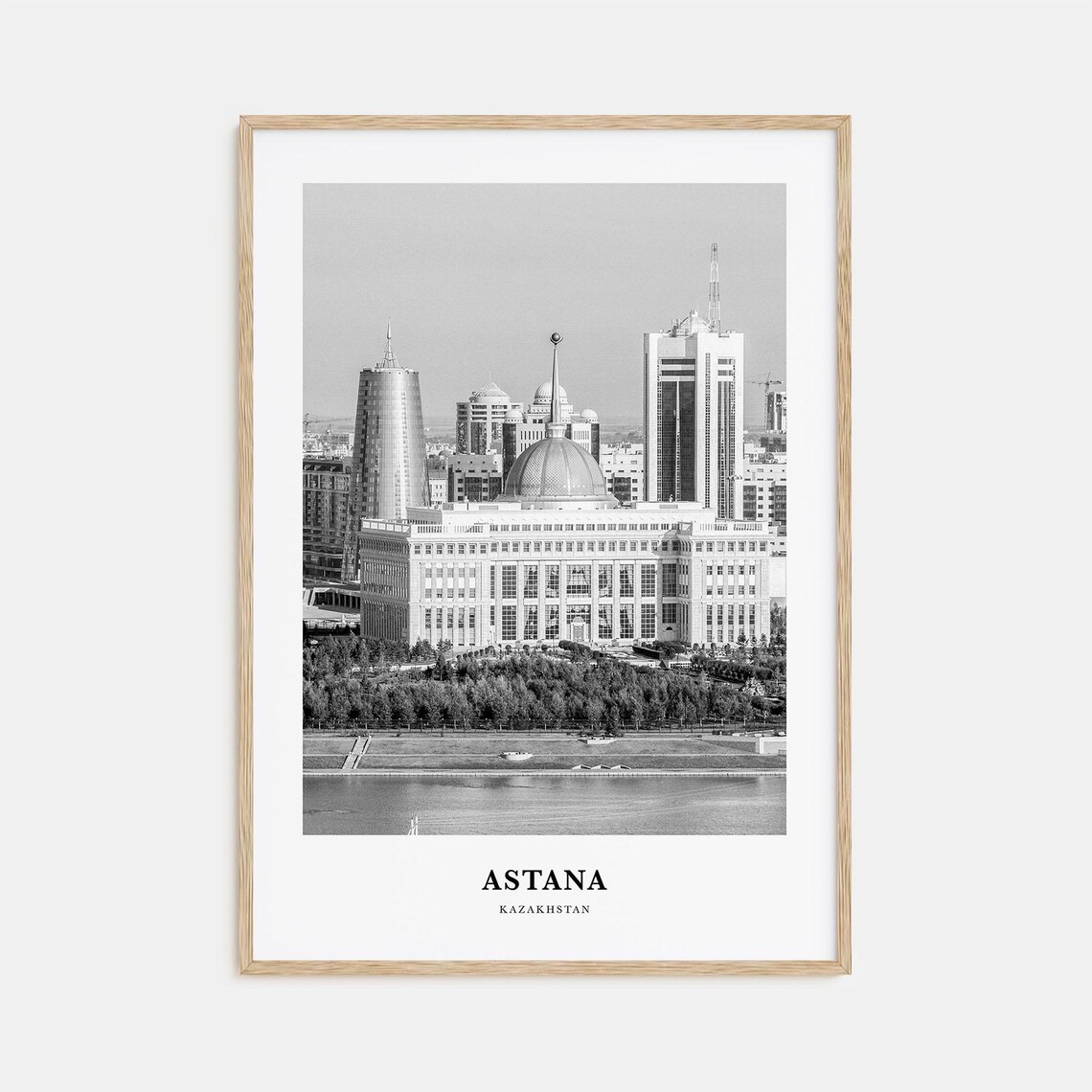 Astana Kazakhstan Riverside Government Palace Dome Skyline Poster