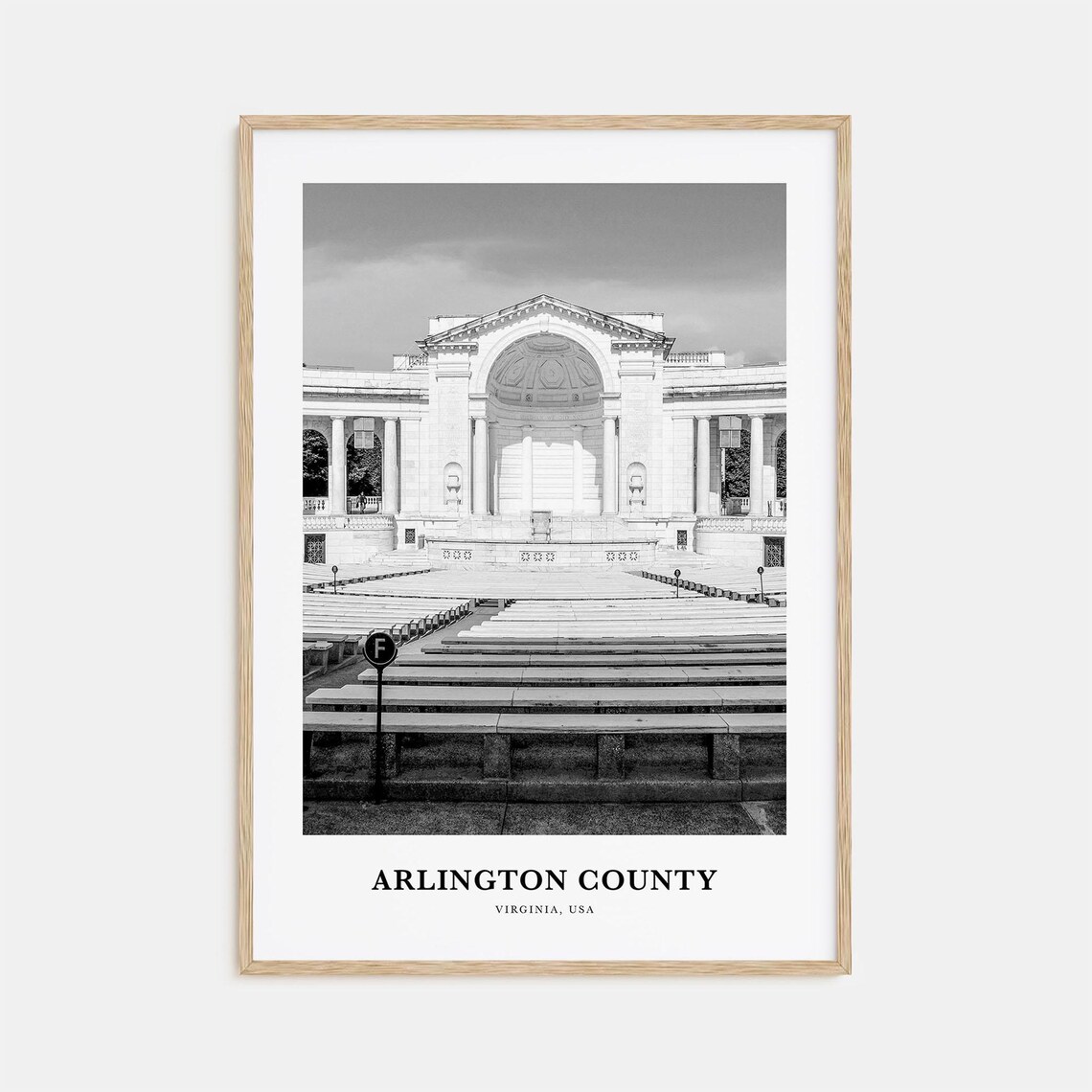 Arlington County Virginia Memorial Amphitheater Colonnade View Poster