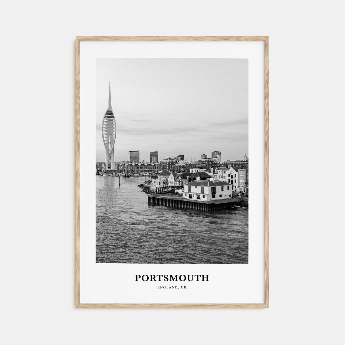 Portsmouth Spinnaker Tower Over Harbor Waterfront View Poster