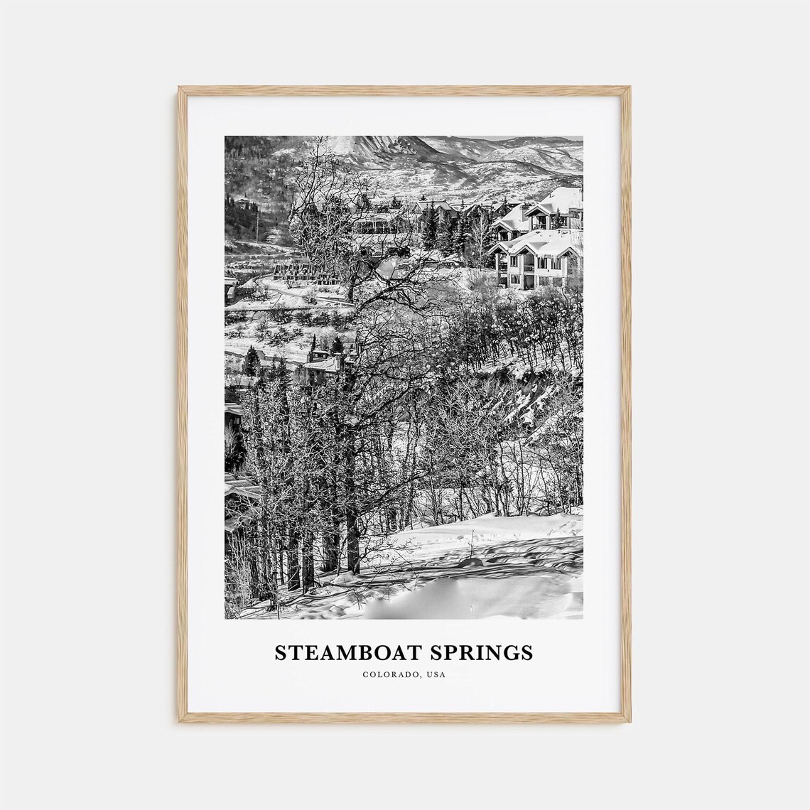 Steamboat Springs Colorado Snowy Ski Resort Mountain Photo Poster