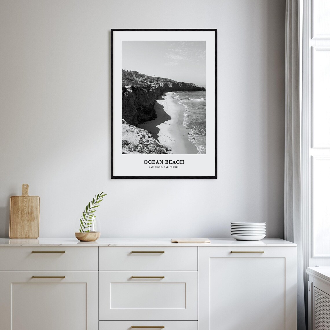 Ocean Beach San Diego Sea Cliffs and Sandy Cove Photo Poster - Image 2