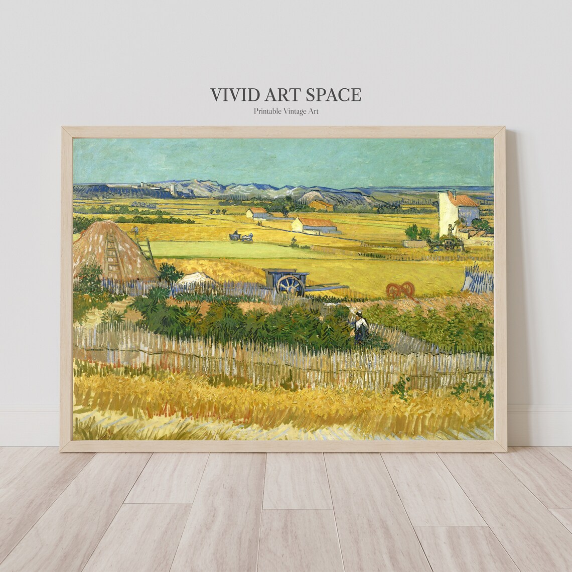 Van Gogh The Harvest Golden Wheat Field Provence Painting Poster - Image 3