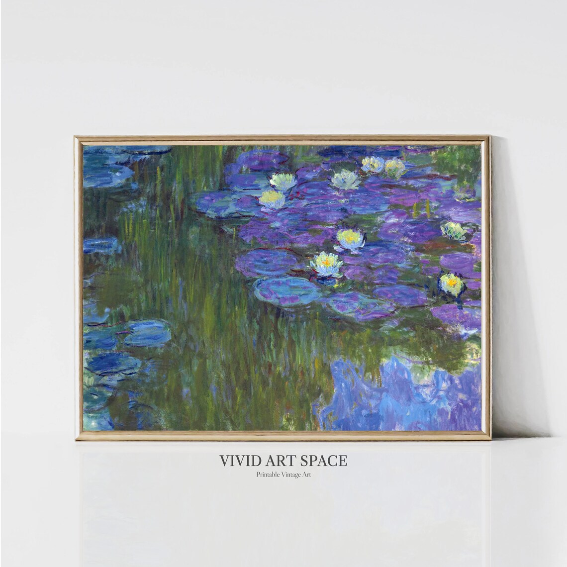 Monet Water Lilies, Impressionist Garden Art Print