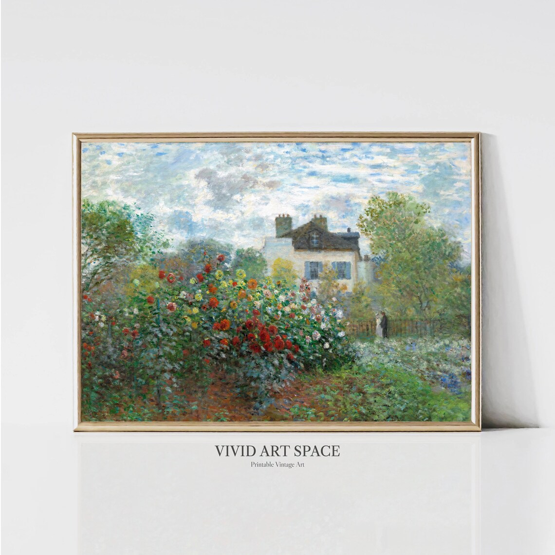 Claude Monet The Garden of Monet at Argenteuil Art Print