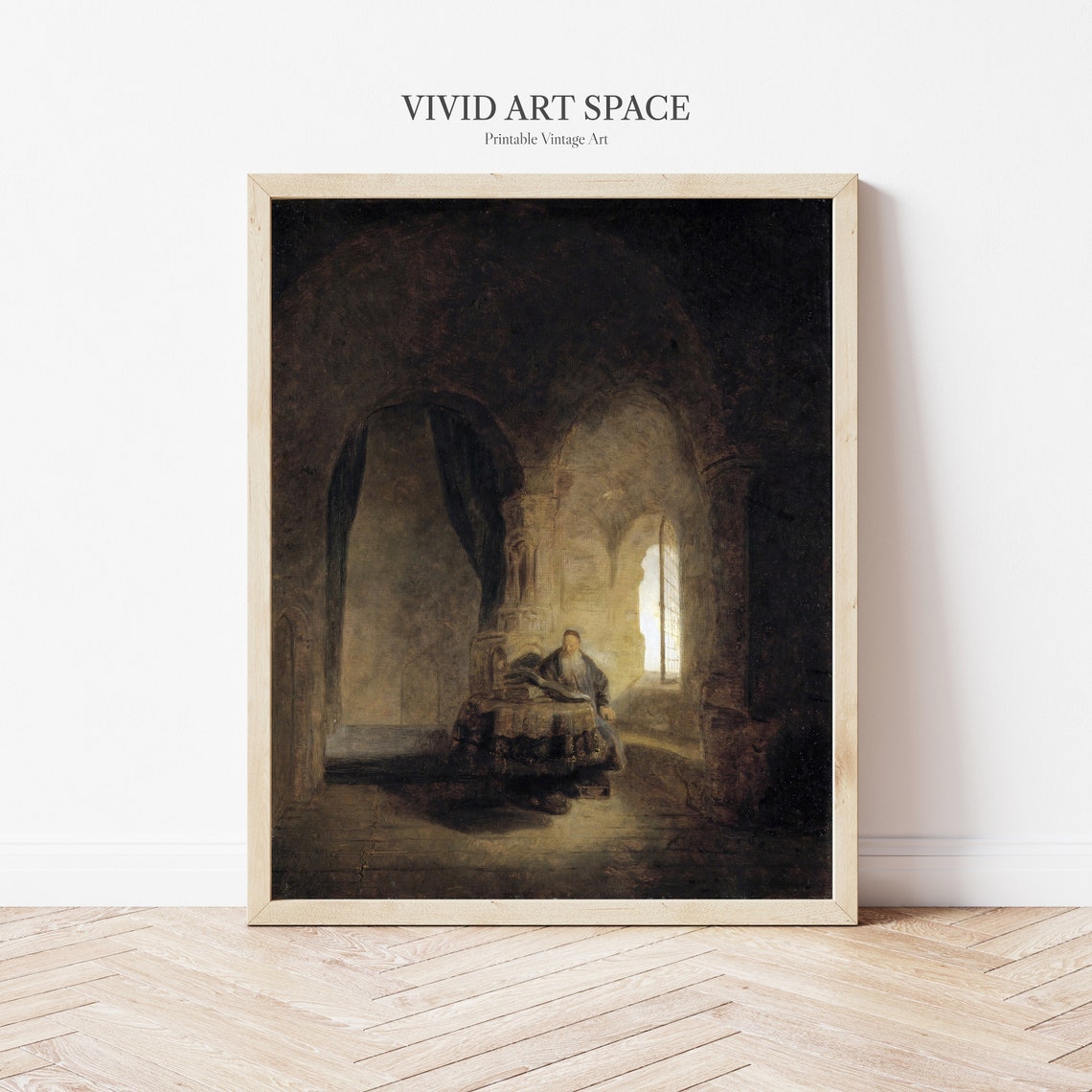 Philosopher Reading by Rembrandt in a Candlelit Study Poster - Image 2