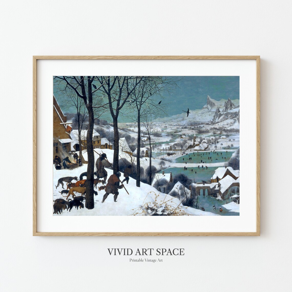 Pieter Bruegel the Elder Hunters in the Snow Winter Art Print - Image 2