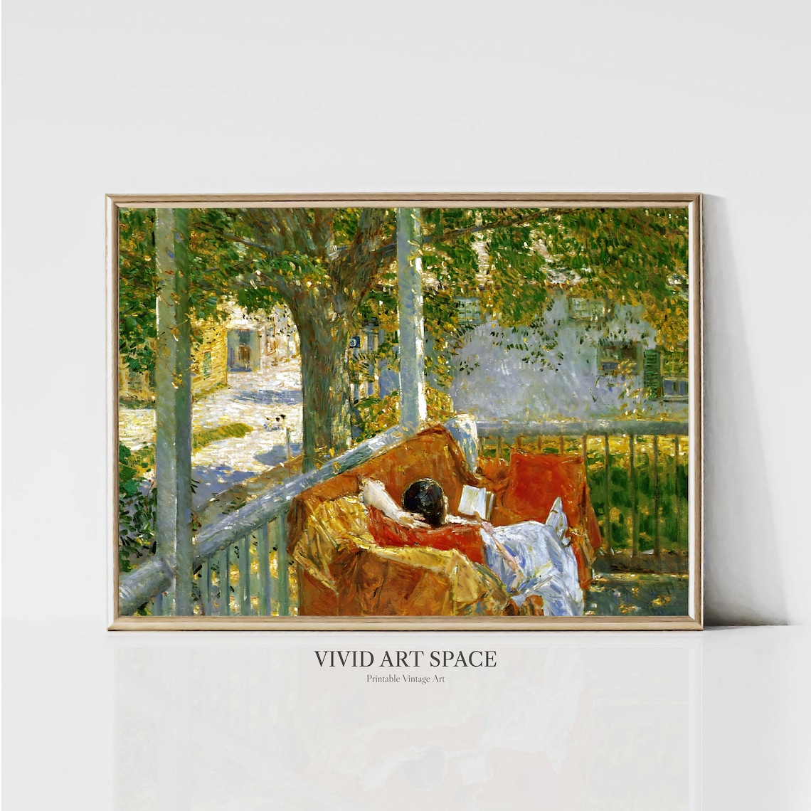 Couch On The Porch Vintage Landscape Painting Art Print