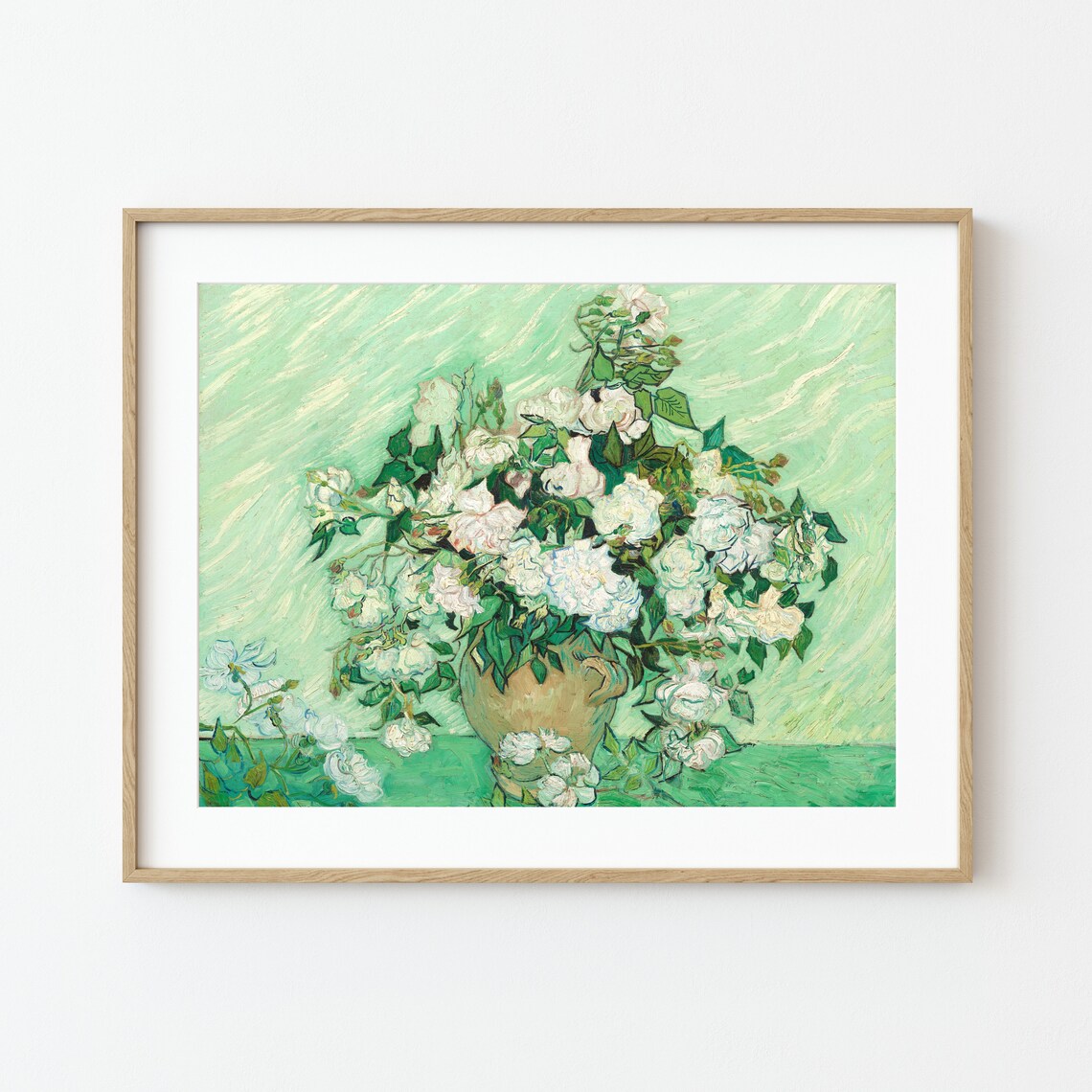 Vincent Van Gogh Rose Painting Floral Art Print - Image 2