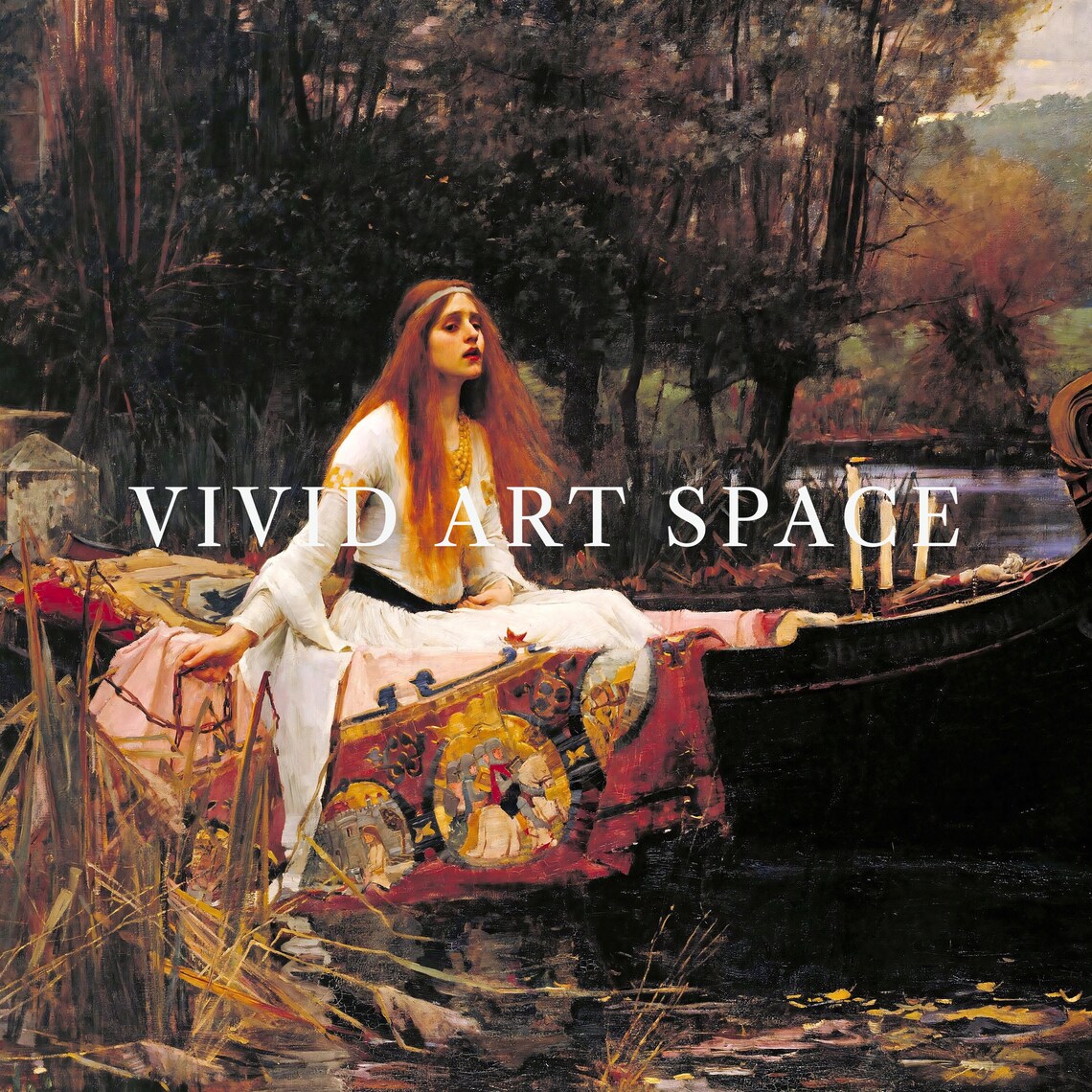 Lady Of Shalott by John William Waterhouse, Art Print - Image 3