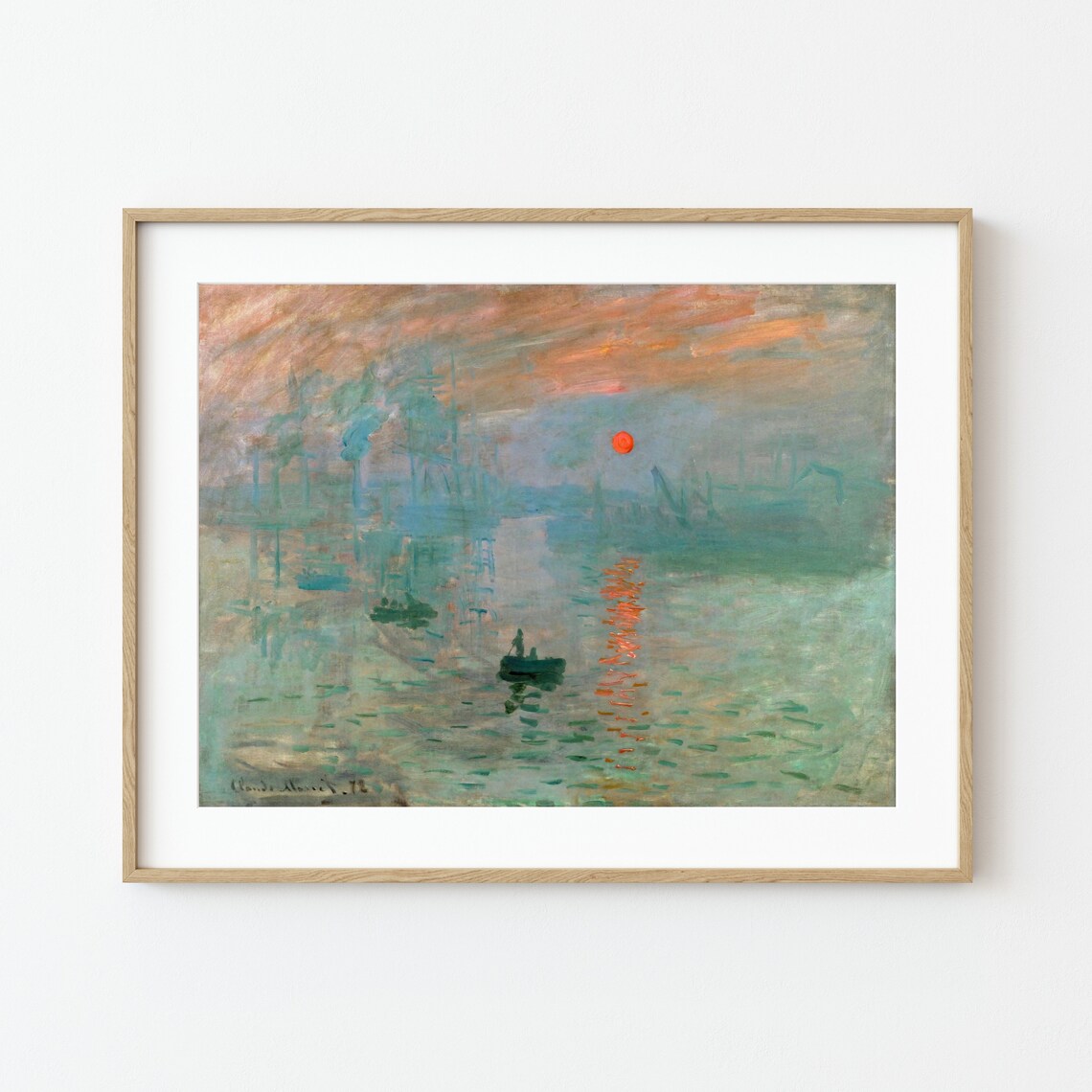 Claude Monet Impression Sunrise Abstract Landscape Art Print - Image 3