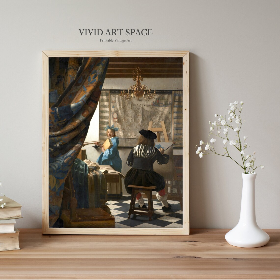 The Art of Painting by Johannes Vermeer in the Studio Poster - Image 3