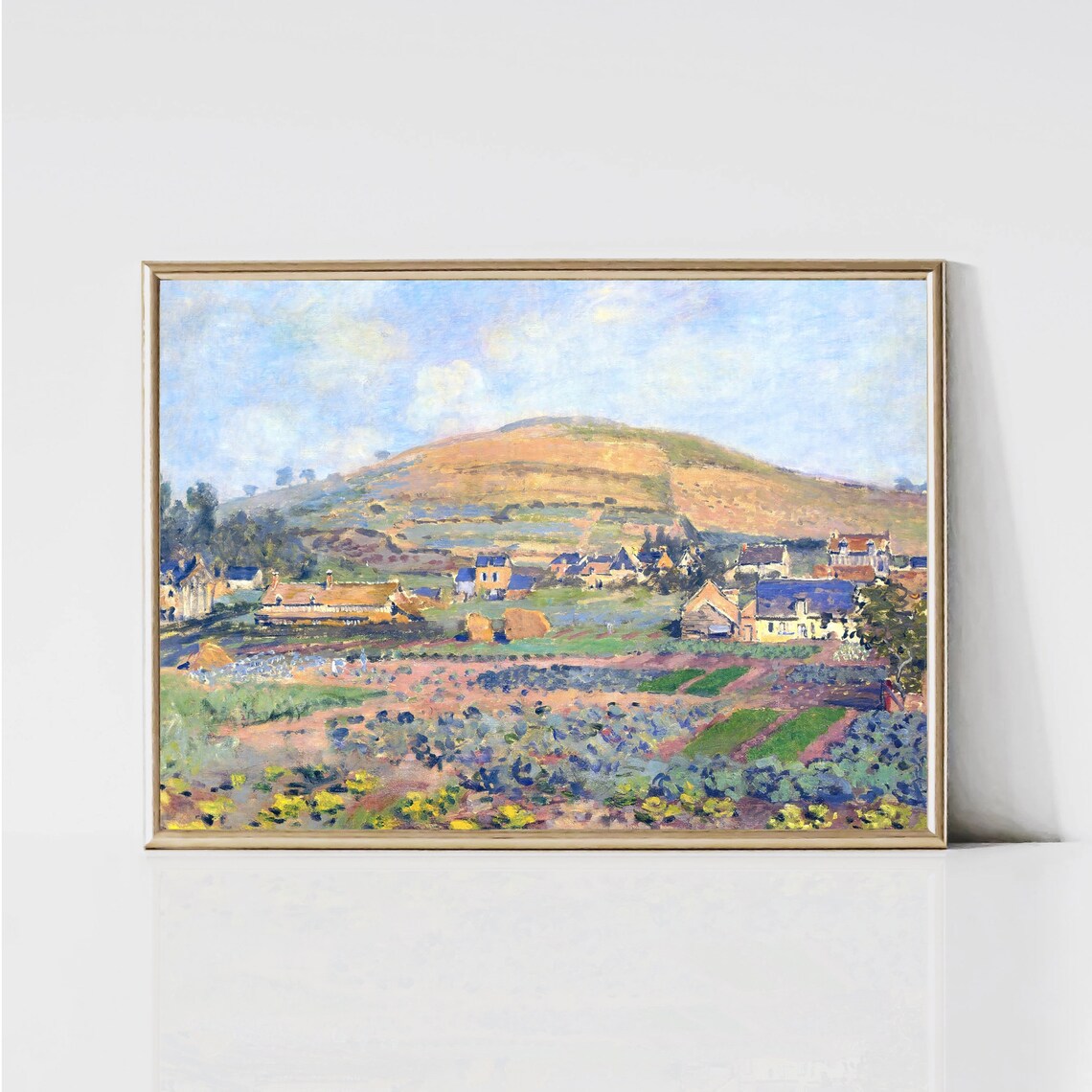 Monet-Inspired Rouen Mountain Spring Landscape Art Print