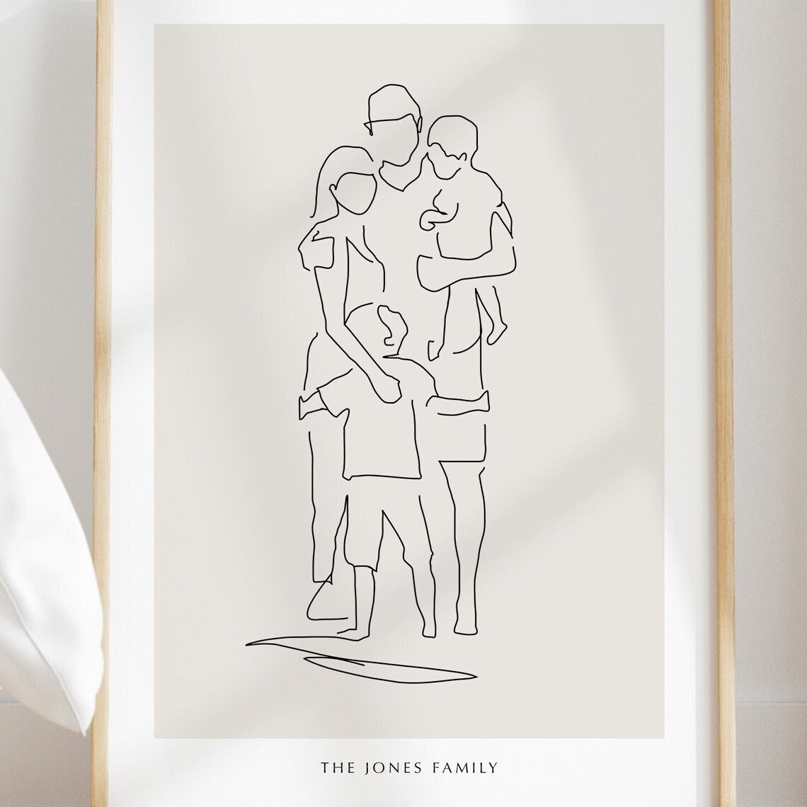 Personalised Family Print Personalised Illustration Family Line Art Family Drawing Personalised Family Gift Family Wall Art Drawing