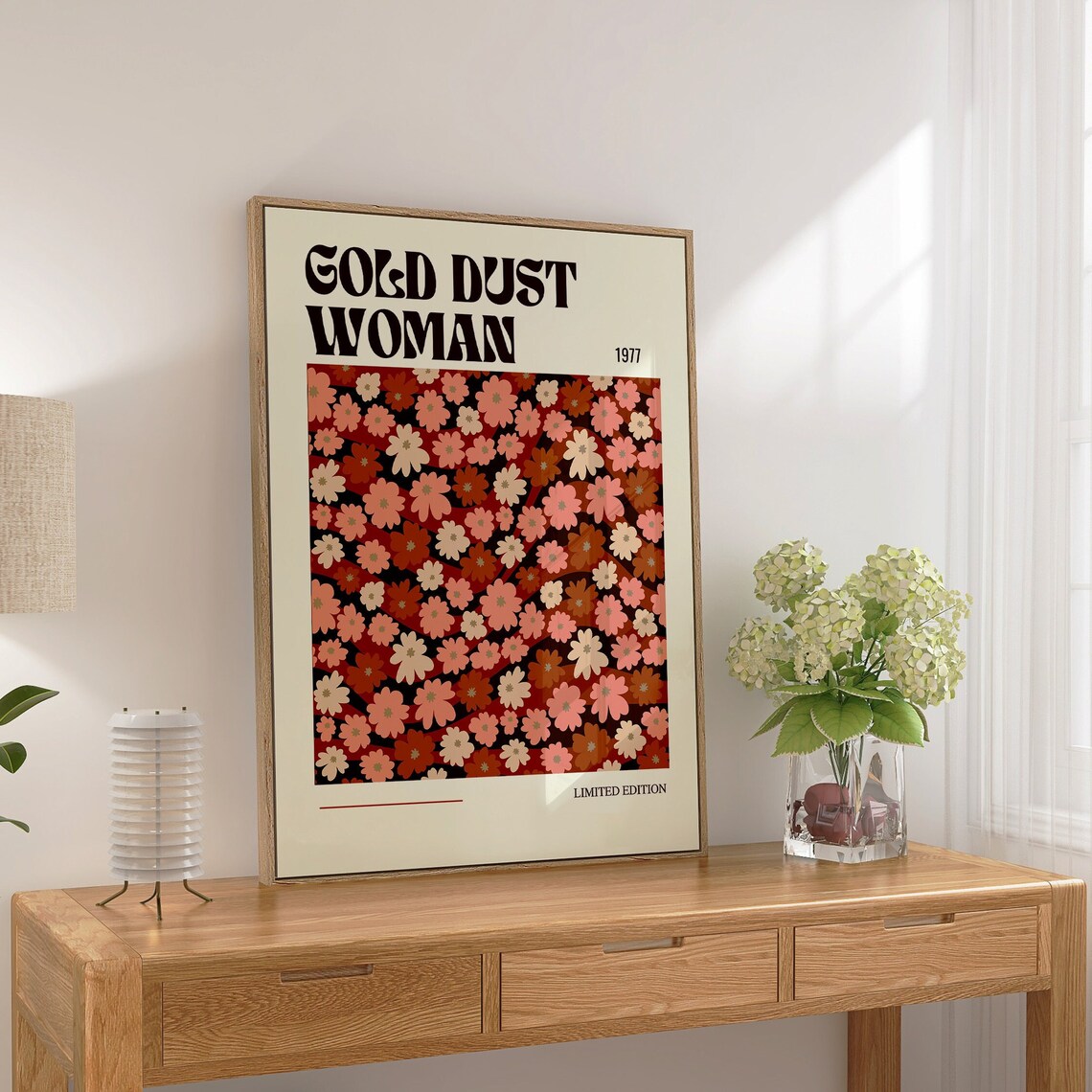 Gold Dust Woman 1977 Floral Limited Edition Music Poster Vintage Art