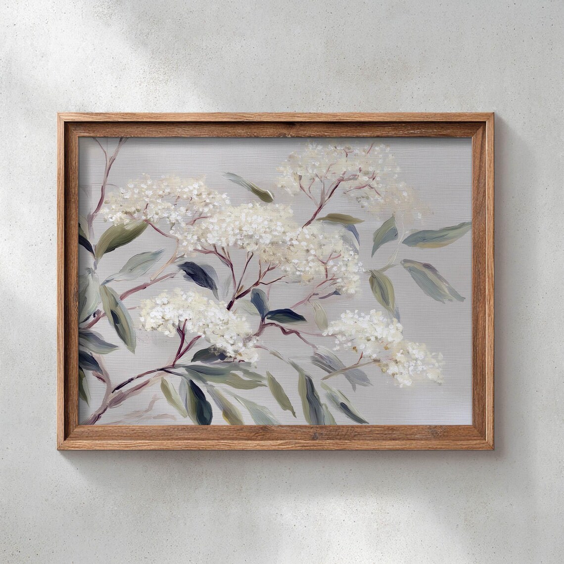 Elderflower Botanical Poster, Vintage Floral Art Print