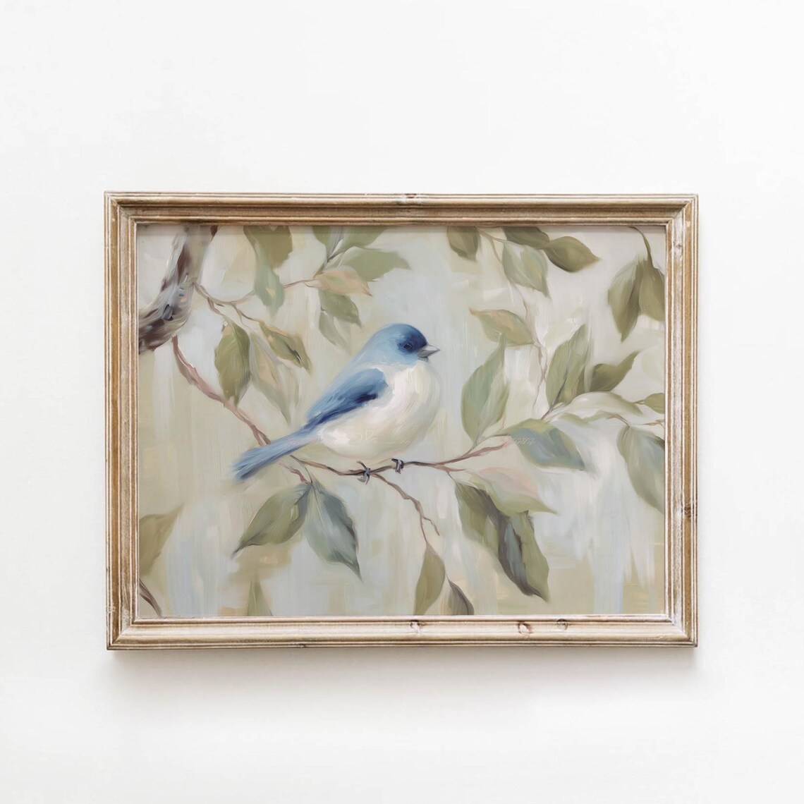 Bluebird Cottagecore Vintage-Inspired Art Print