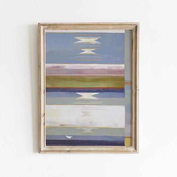 Stripe Abstract Geometric, Modern Minimalist Painting