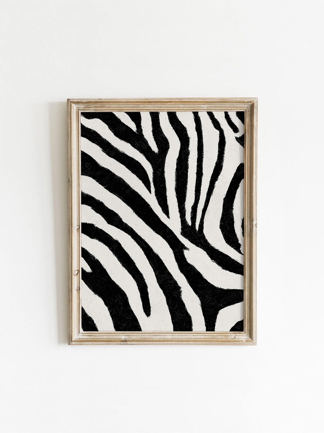 Zebra Print Poster, Girly Glam Retro Animal Chic