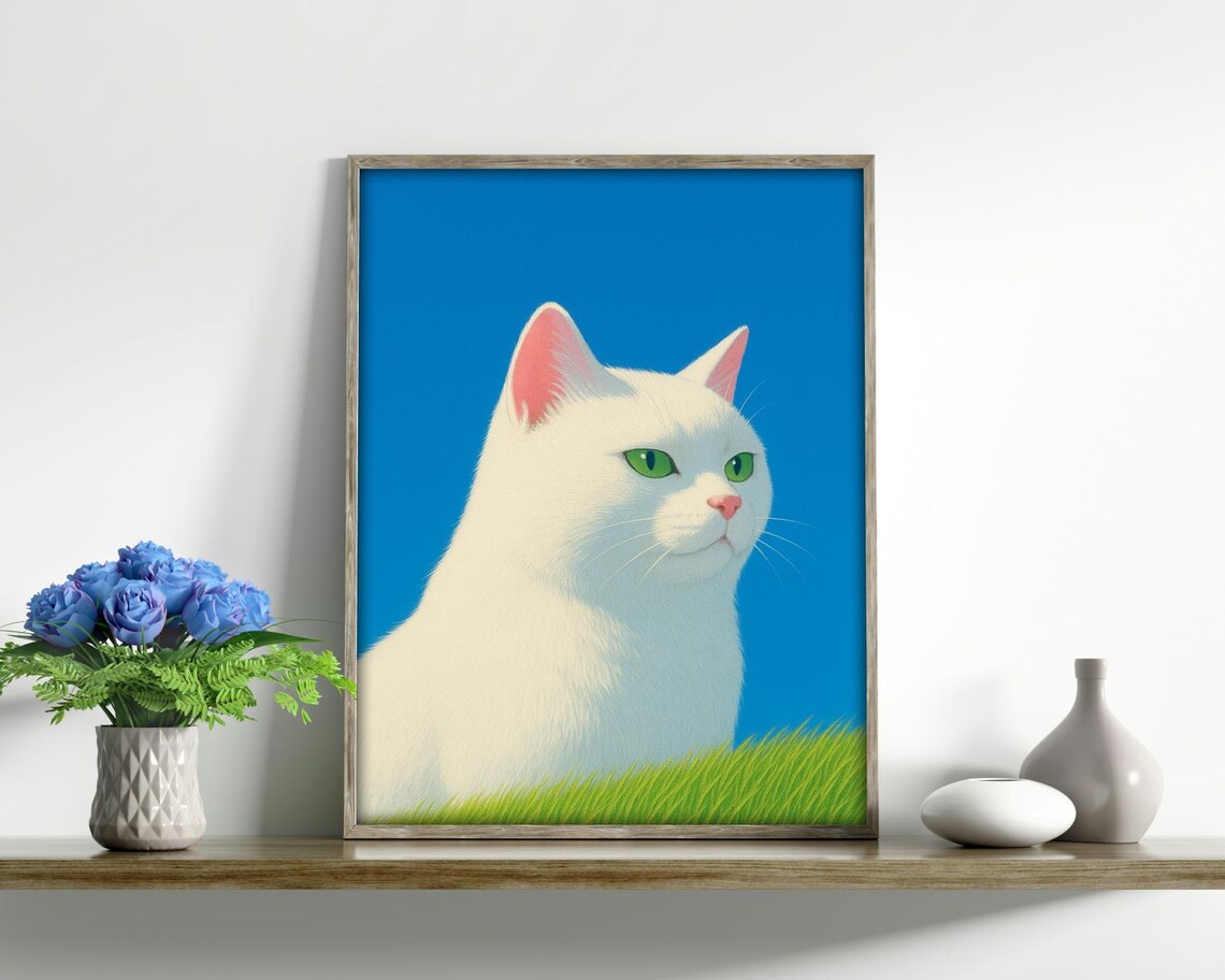 Minimalist Cat - Simple Line Art - Image 3