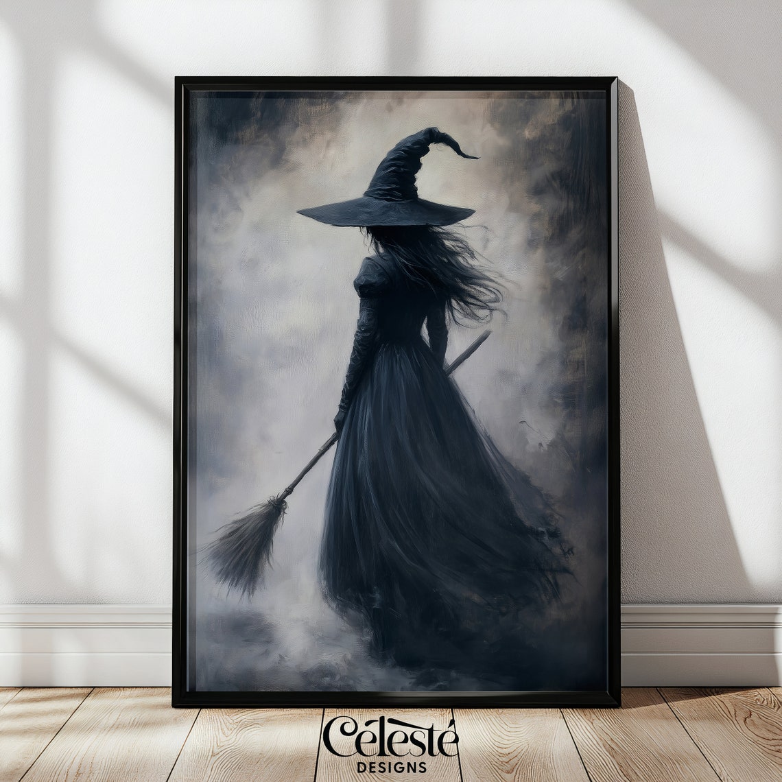 Witch Halloween Art Print Rustic Witchcore Decor