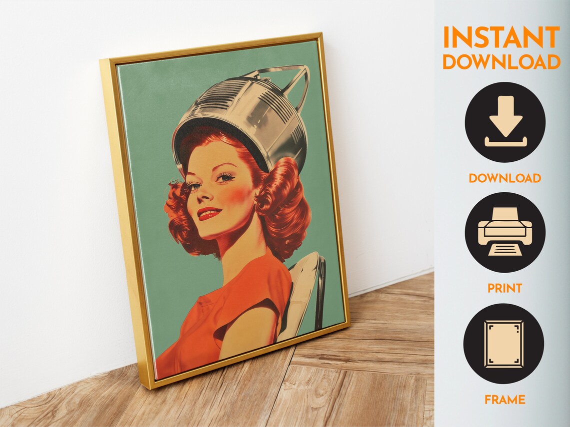 Hair Salon Retro Wash And Go Poster Print - Image 6
