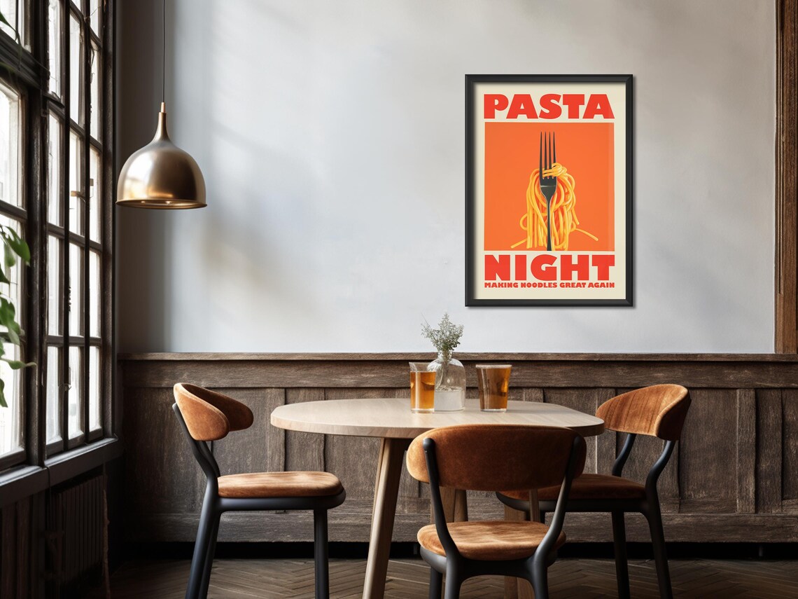 Retro Spaghetti Kitchen Wall Art Poster Print - Image 4