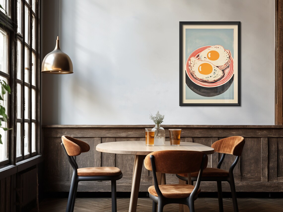 Retro Egg Print Kitchen Wall Art, Food Poster - Image 4