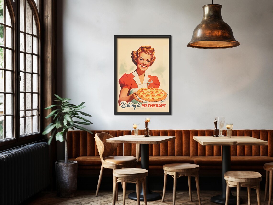 Atomic Age Funny Kitchen Wall Art, Retro Print - Image 4