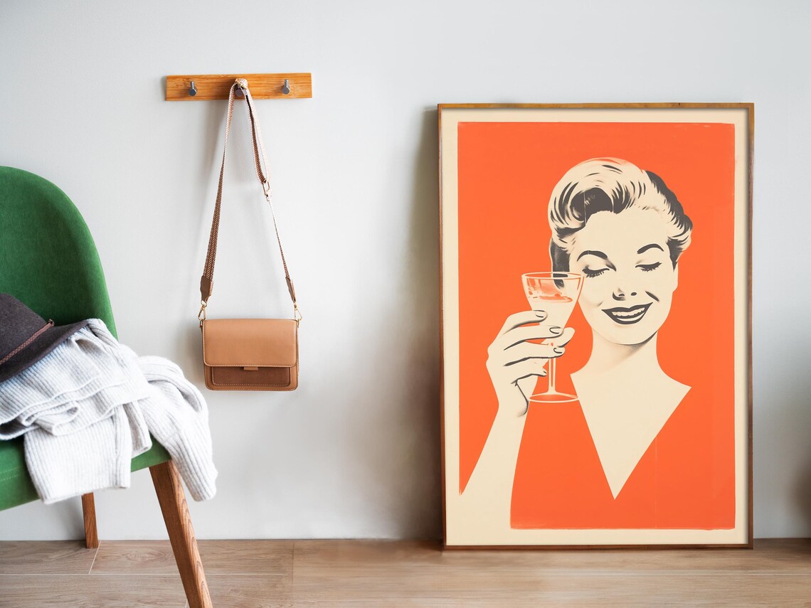 Retro Kitchen Cocktail Poster, Vintage Bar Decor - Image 5