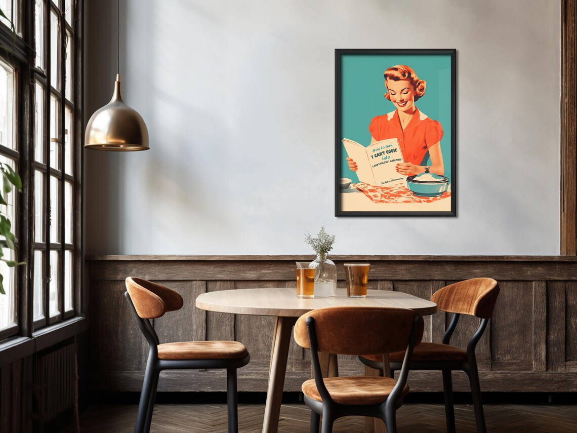Retro Kitchen Humor Art Print, 50s-60s Style - Image 3