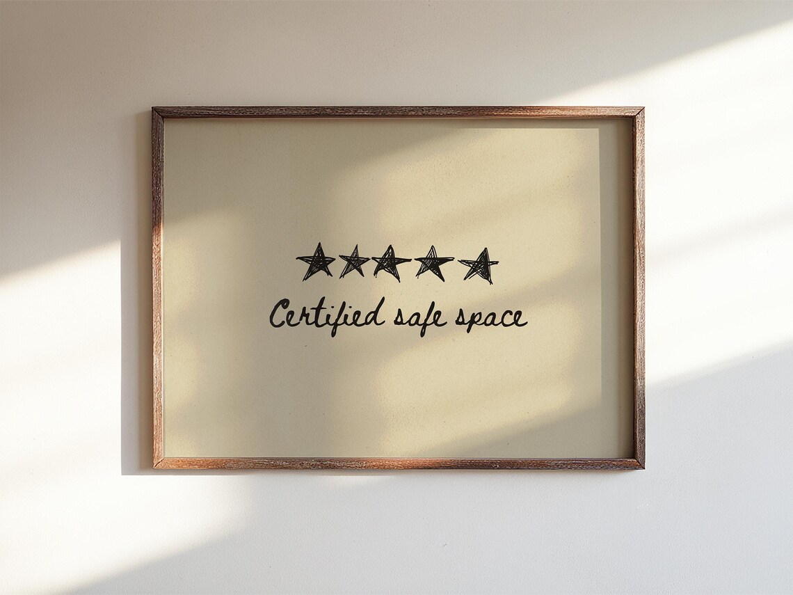 Safe Space, Calm Therapy Office Decor