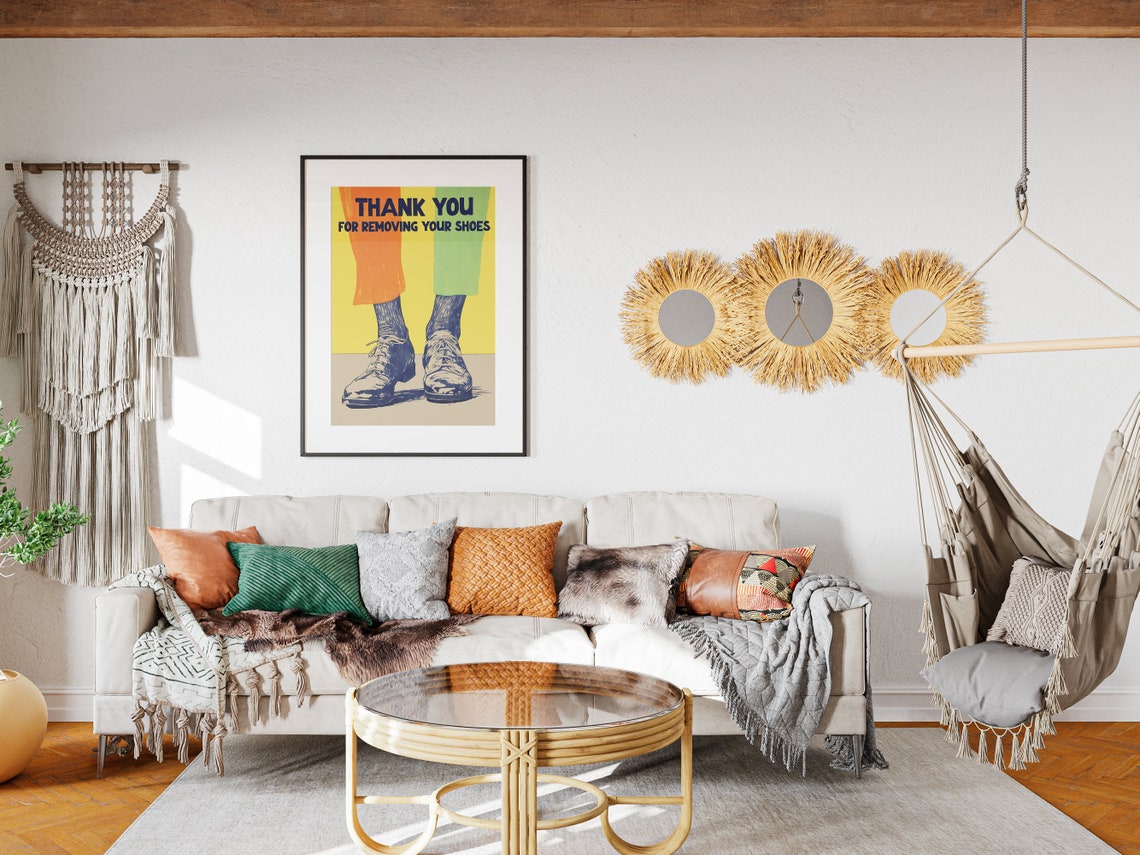 Thank You for Removing Your Shoes Funny Entryway Sign Poster - Image 3