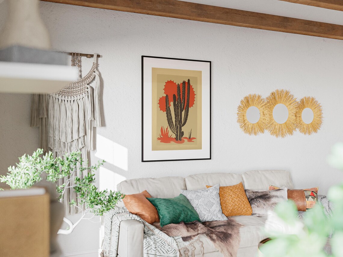 Retro Cactus Poster, Vintage Botanical Art - Image 3
