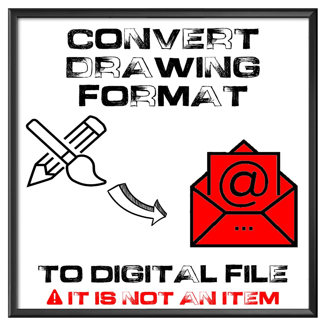 Convert Drawing Format Typography Poster