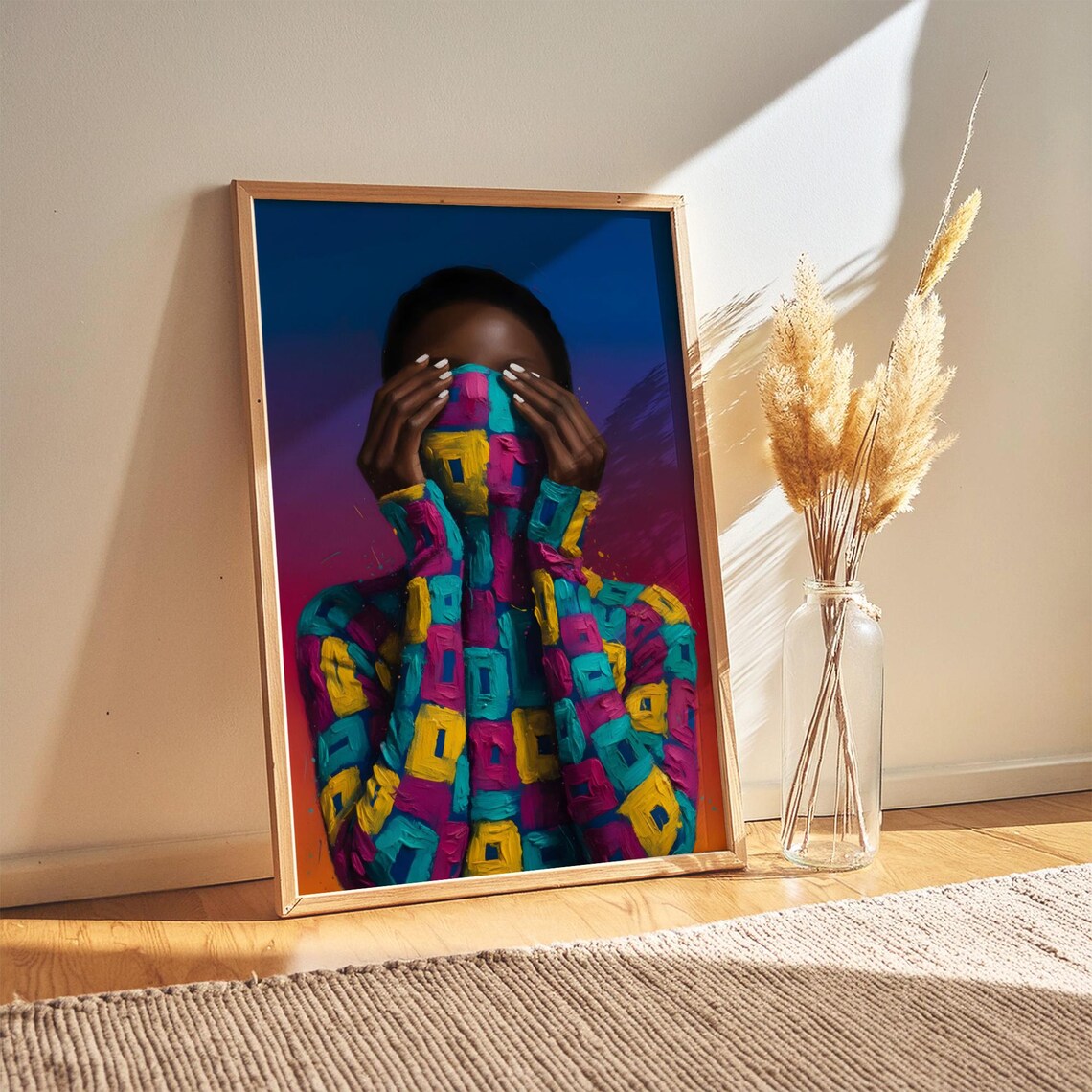 Afrocentric Abstract Black Woman Art Print