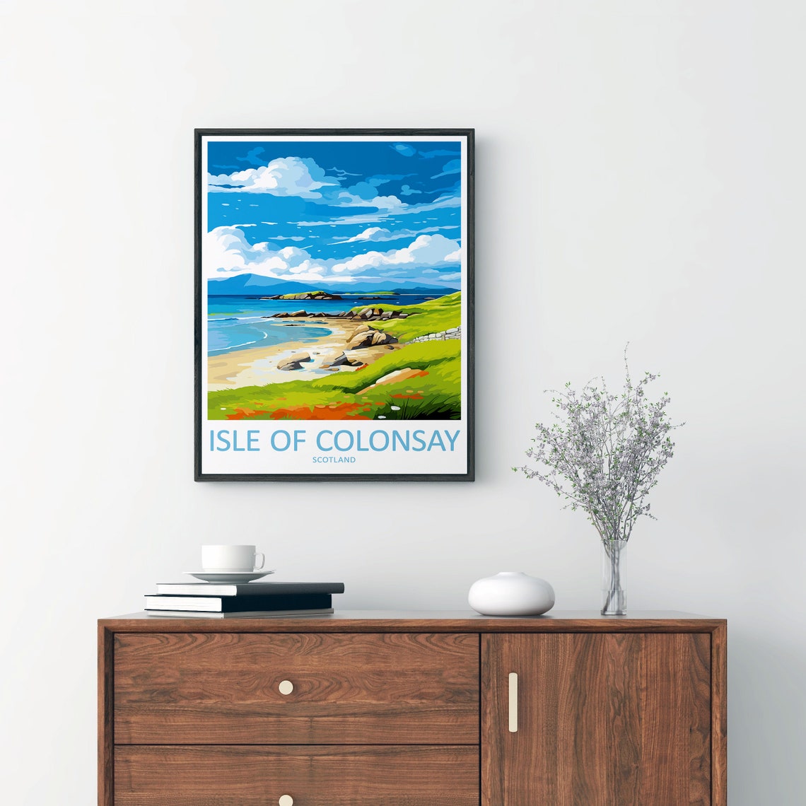 Isle Of Colonsay Travel Print Wall Decor Wall Art Isle Of Colonsay Wall Hanging Home Dcor Scotland Gift Art Travel Lovers Home Decoration - Image 2