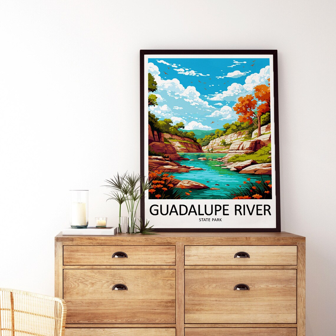 Guadalupe River Travel Poster, State Park Gift - Image 3