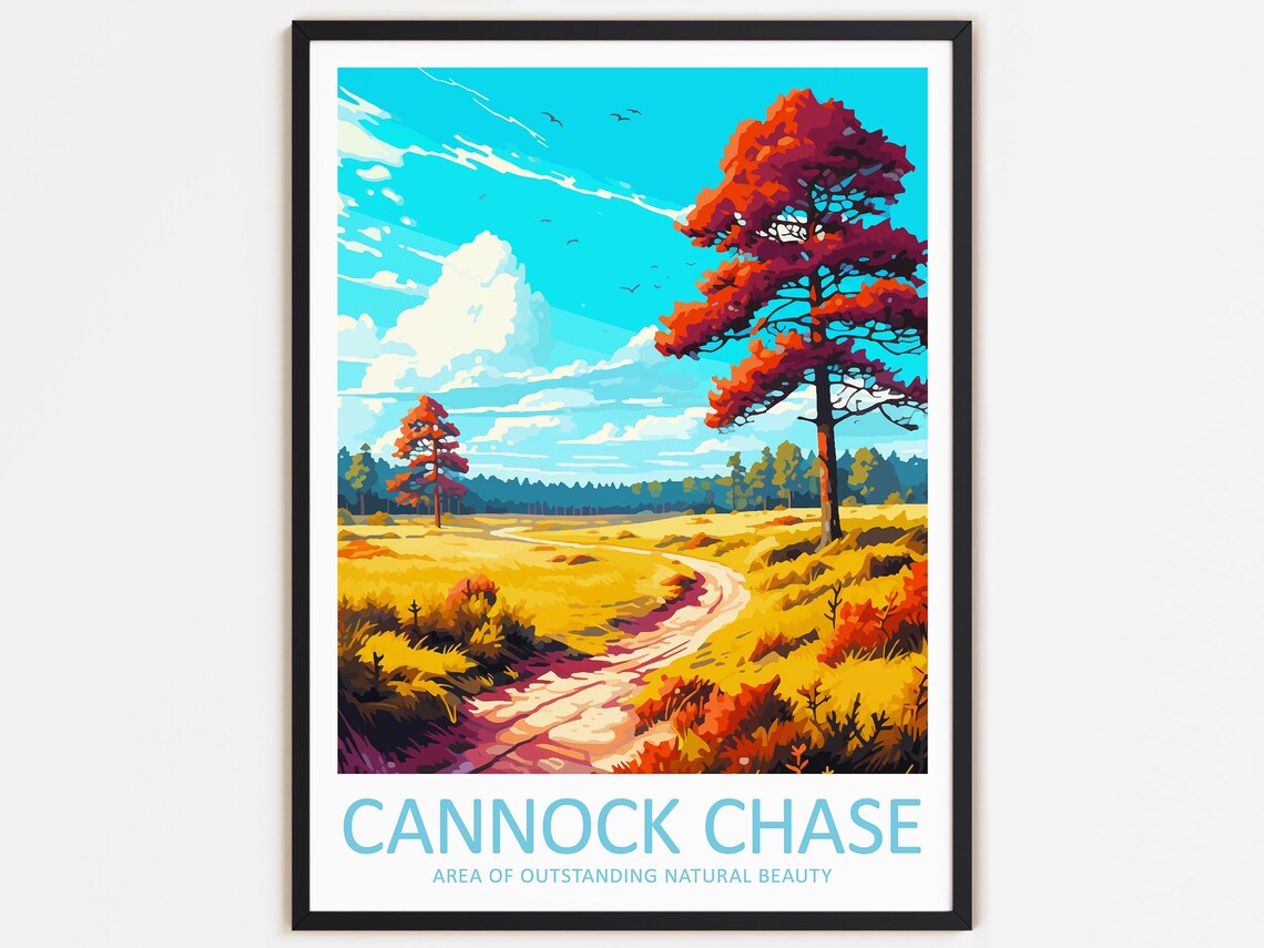 Cannock Chase Travel Poster, Outstanding Natural Beauty