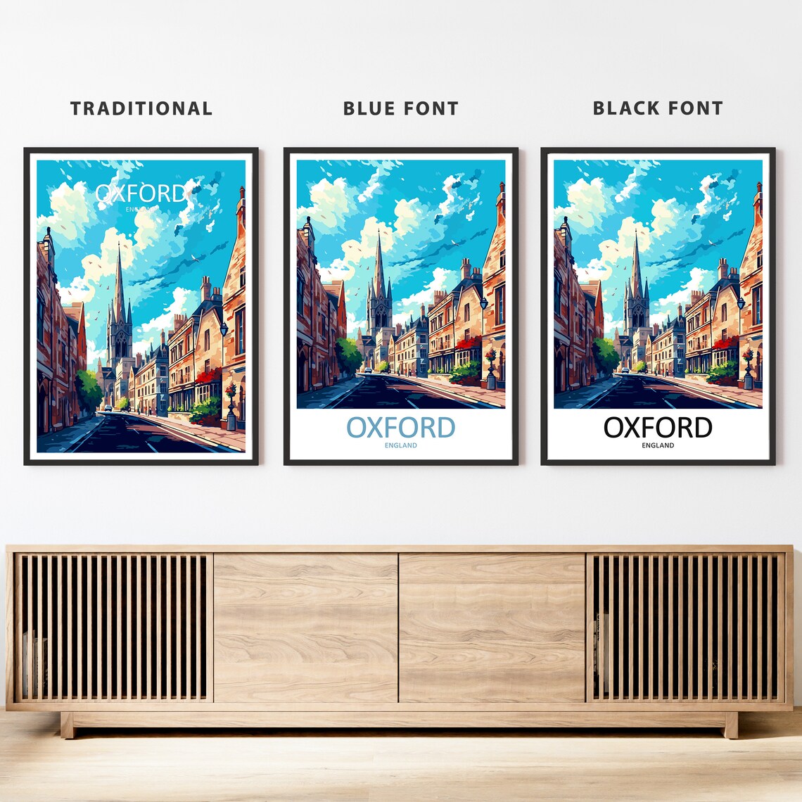 Oxford Travel Poster, England Home Decor - Image 2