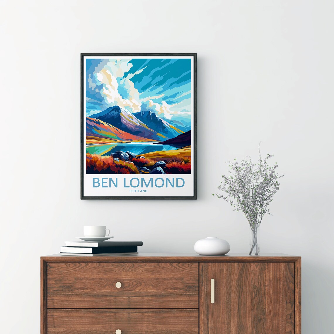 Ben Lomond Travel Poster, Scotland Home Decor - Image 2