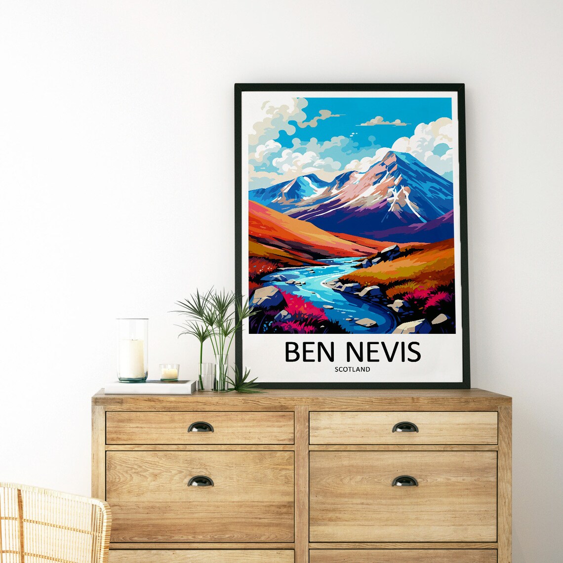 Ben Nevis Travel Print, Scotland Wall Decor - Image 3