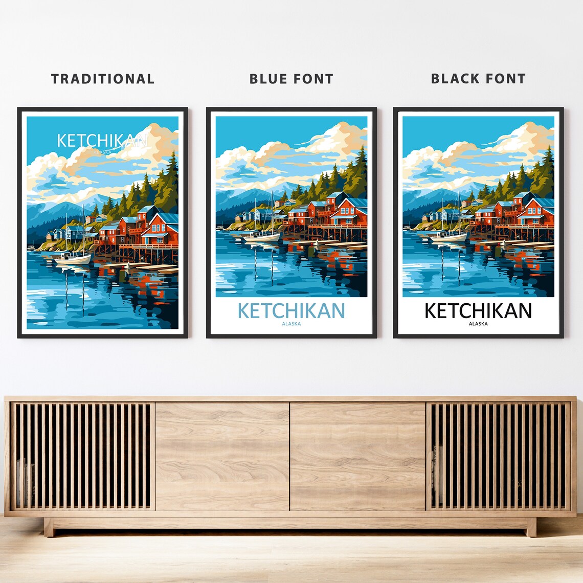 Ketchikan Travel Poster, Alaska Gift for Art Lovers - Image 2