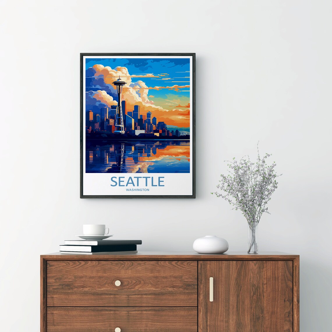 Seattle Travel Poster, Washington Wall Decor - Image 2