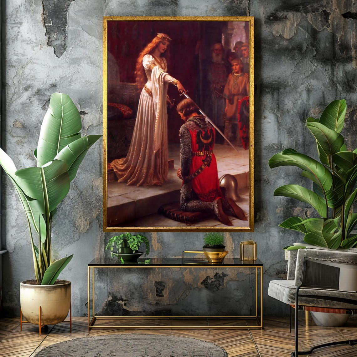 Edmund Blair Leighton The Accolade Knighting Scene Art Poster - Image 4