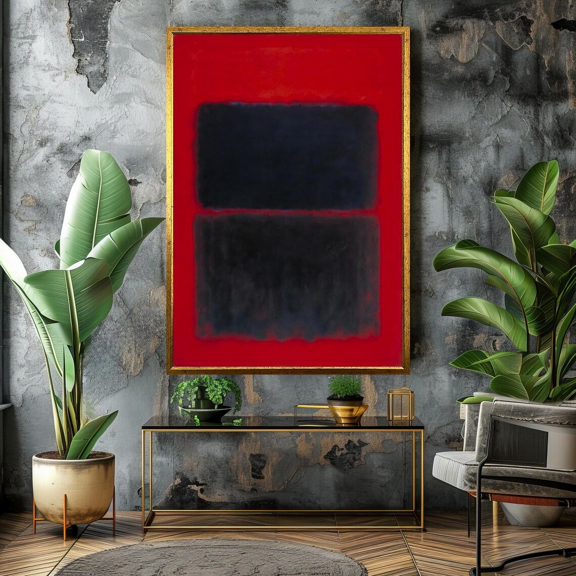 Mark Rothko Painting, Dramatic Abstract Modern Art - Image 4
