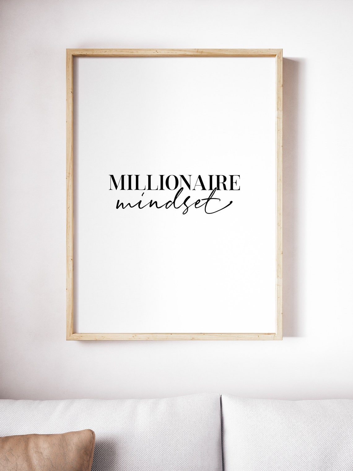 Millionaire Mindset Serif Script Mixed Typography Success Poster - Image 2