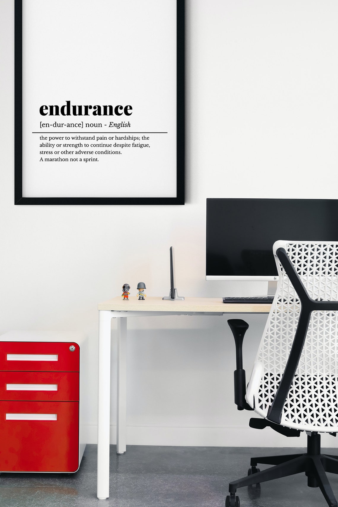 Endurance Definition Dictionary Style Motivational Office Poster - Image 2