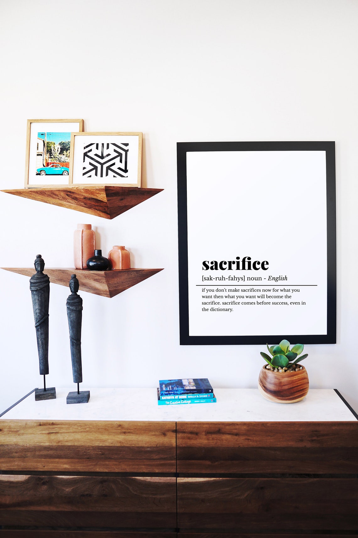 Sacrifice Definition Success Quote Entrepreneur Office Decor Print - Image 4